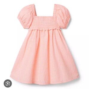 Janie and Jack Orange Girls Checkered Dress